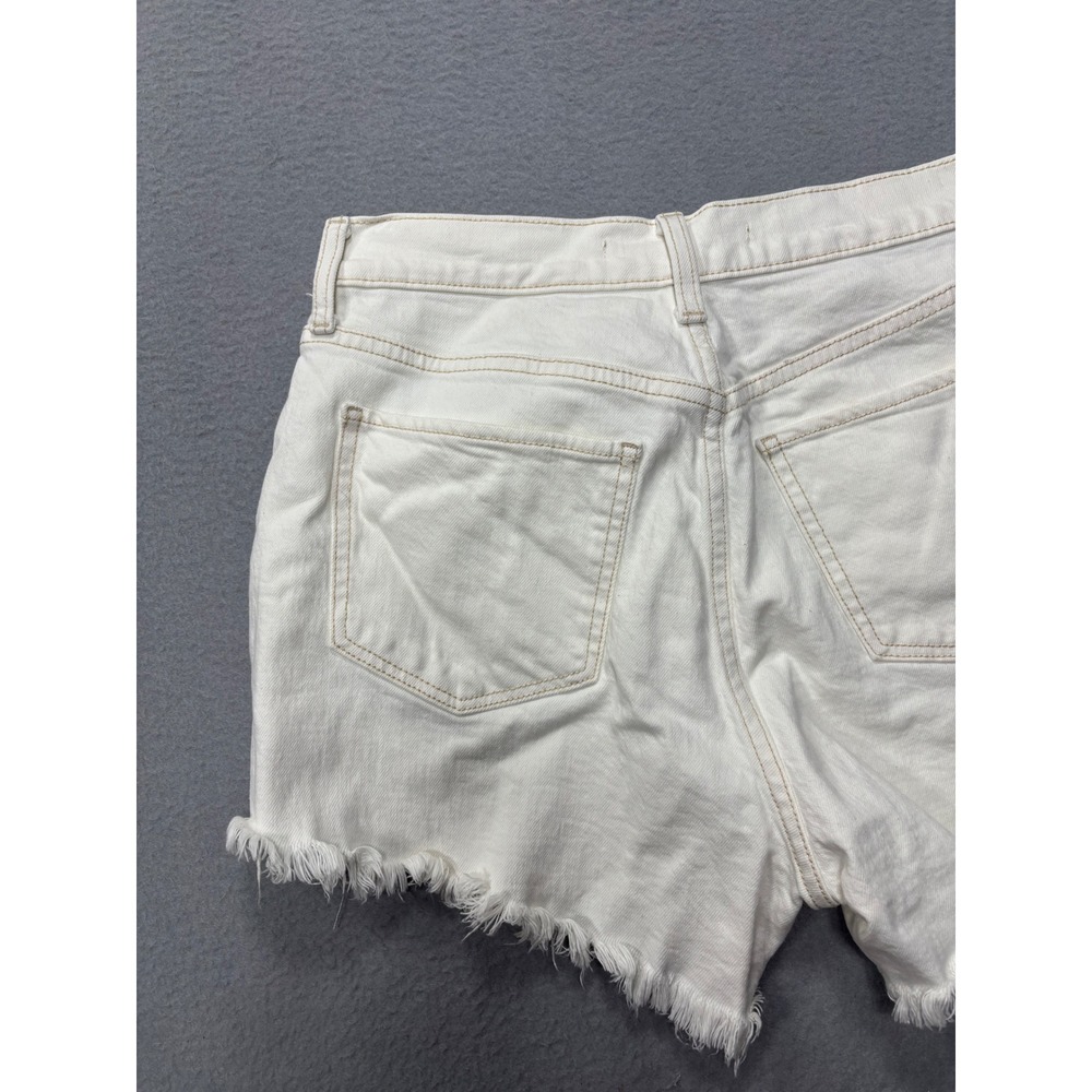 Joe's Jeans The Alex Shorts Women 28 White High Rise‎ Frayed Hem Button Fly - Picture 7 of 16